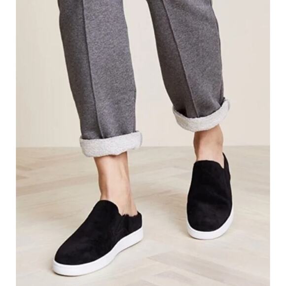 Vince Verrell Slide Sneakers Black Suede Women’s 7.5 Slip-On Casual Staple - Picture 3 of 14
